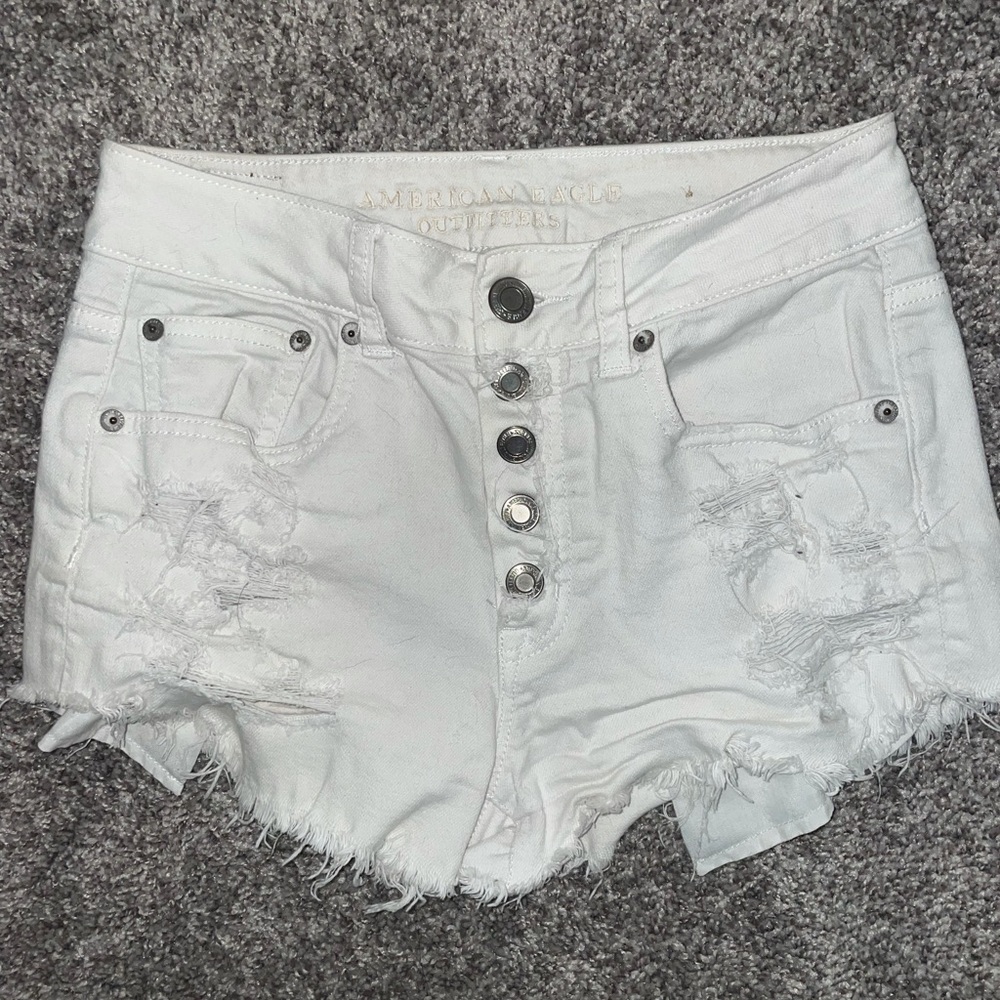 High waisted jean shorts